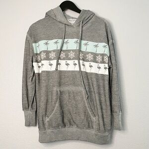 WILDFOX Hoodie Palm Trees Snowflake Flamingo XS